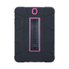 For Samsung Galaxy Tab S3 9.7 T820 C5 Four Corners Shockproof Silicone + PC Protective Case with Holder(Black + Rose Red)