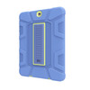 For Samsung Galaxy Tab S2 9.7 T810 C5 Four Corners Shockproof Silicone + PC Protective Case with Holder(Navy Blue + Lemon Yellow)