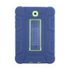 For Samsung Galaxy Tab S2 8.0 T710 C5 Four Corners Shockproof Silicone + PC Protective Case with Holder(Navy Blue + Lemon Yellow)