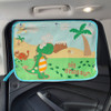 Green Dinosaur Pattern Car Large Rear Window Sunscreen Insulation Window Sunshade Cover, Size: 70*50cm