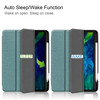 Fabric Denim TPU Smart Tablet Leather Case with Sleep Function & Tri-Fold Bracket & Pen Slot(Mint Green)