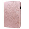 Lace Flower Embossing Pattern Horizontal Flip Leather Case with Holder & Card Slots & Wallet & Photo Frame & Sleep / Wake-up Function For iPad 9.7 2018 / 9.7  2017 / Air 2 / Air(Rose Gold)