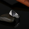Male Fashion Classic Rhinestone Enamel Rings, Ring Size:12(Platinum)