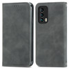 For Meizu 18 Retro Skin Feel Business Magnetic Horizontal Flip Leather Case With Holder & Card Slots & Wallet & Photo Frame(Gray)