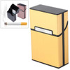 Aluminum Cigar Cigarette Case Tobacco Holder Pocket Box Storage Container Smoking Set(Gold)