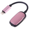 8 Pin to 8 Pin Charging Interface + 8 Pin Earphone Interface + 3.5mm Audio Interface Earphone Adapter(Pink)