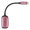 8 Pin to 8 Pin Charging Interface + 8 Pin Earphone Interface + 3.5mm Audio Interface Earphone Adapter(Pink)