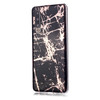 For Huawei P30 Plating Marble Pattern Soft TPU Protective Case(Black Gold)