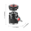 PULUZ Aluminum Alloy Ball Head Tripod Mount with Cold Shoe Base(Black)