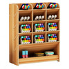 Children Student Multifunctional Wooden Desktop Storage Pen Holder Hand Account Tape Stationery(B12 Cherry Wood)