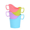 10 PCS Disposable Paper Cup Holder Plastic Anti-scald Heat Insulation Cup Holder Random Color Delivery