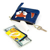 Ladies Sewing Thread Leather Fox Handbags Cute Mini Key Case(Blue)