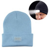 Unisex Warm Winter Polyacrylonitrile Knit Hat Adult Head Cap with 5 LED Light (Aqua Blue)
