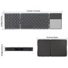 B052 Universal Round Keycap Mini Three-fold Bluetooth Wireless Keyboard with Touchpad (Black)