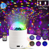 Bluetooth Crystal Magic Ball Stage Light with Remote Control, US Plug(White)