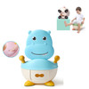 PU Cushion Baby Cartoon Cute Children Portable Anti-skid Thickened Toilet(Blue)