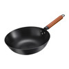 Uncoated Household Cast Iron Wok Suitable for Induction Cooker Gas Stove, Size:30cm Earless(Single Pot)
