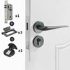 Magnetic Lock Mute Split Lock Solid Space Aluminum Indoor Door Lock, Style: 72 Mute Package(Grey)