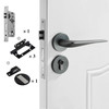 Magnetic Lock Mute Split Lock Solid Space Aluminum Indoor Door Lock, Style:58 Standard Package(Grey)