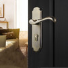 COBBE Indoor Bedroom Door Lock Bathroom Toilet Silent Door Handle Household Universal  Lock, Color:Green Bronze