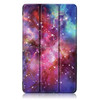 Galaxy Pattern Colored Drawing Horizontal Flip Leather Case for Amazon New Fire 7 2019, with Three-folding Holder