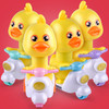 5 PCS Push-Type Yellow Duck Toy Pressure Inertia Motorcycle Toy, Random Color Delivery