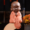 Colored Sand Ceramic Kungfu Little Monk Decorative Ornaments Creative Home Desktop Tea Pet Teaware Crafts (8)