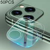 50 PCS For iPhone 11 Pro Max HD Rear Camera Lens Protector Tempered Glass Film