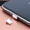Universal 8 Pin Charging Port Metal Anti-Dust Plug for iPhone with Ejection Pin (Space Silver)