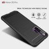 Brushed Texture Carbon Fiber TPU Case for Huawei Honor 20 Pro(Black)