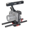 YELANGU YLG0904A-B Handle Video Camera Cage Stabilizer for Panasonic Lumix DMC-GH4 / Sony A7 & A7S & A7R & A7RII & A7SII(Red)