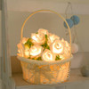 Rose Flower Battery Powered Fairy Lights Wedding Home Birthday Party Garland Decor String Lamp Warm White