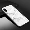 For iPhone XS Max Marble Pattern Glass Protective Case(White)