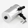 Car Universal Compact Baffled Oil Catch Can 2-Port(Silver)