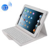 Bluetooth 3.0 Keyboard with Detachable Leather Tablet Case for iPad 4 / 3 / 2(White)