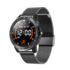 MX12 1.3 inch IPS Color Screen IP68 Waterproof Smart Watch, Support Bluetooth Call / Sleep Monitoring / Heart Rate Monitoring, Style:Steel Strap(Black)