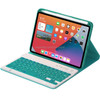 HK006 Square Keys Detachable Bluetooth Keyboard Leather Tablet Case with Holder for iPad mini 6(Dark Green)