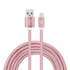 YF-MX04 3m 2.4A MFI Certificated 8 Pin to USB Nylon Weave Style Data Sync Charging Cable For iPhone 11 Pro Max / iPhone 11 Pro / iPhone 11 / iPhone XR / iPhone XS MAX / iPhone X & XS / iPhone 8 & 8 Plus / iPhone 7 & 7 Plus (Rose Gold)