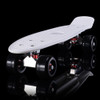 Shining Fish Plate Scooter Single Tilt Four Wheel Skateboard with 72mm Wheel(Black White)