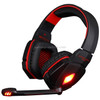 EACH G4000 Stereo Gaming Headset with Mic Volume Control & LED Light for Computer, Cable Length: 2.2m(Red)