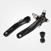 JIANKUN IXF Mountain Bike Hollow Crank Modified Single-plate Left and Right Cranks Crankshaft Bottom Axle, Style:Left and Right Crank+Bottom Bracket(Black)