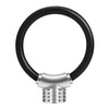 Bicycle Ring Lock Anti-Theft Lock Bicycle Portable Mini Safety Lock Racket Lock Bold Cable Lock, Colour: Black