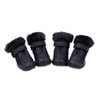 4 PCS/Set Pet AutumnWinter Thicken Cotton Shoes Dog Warm And Non-Slip Shoes, Size: No. 1(Black)