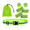 Reflective Elastic Band Suit Night Running Construction Site Traffic Safety Reflective Equipment,Style: 1 Belt+4 Arm Strap+2 Snap Circle+ Storage Bag