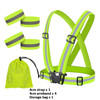 Reflective Elastic Band Suit Night Running Construction Site Traffic Safety Reflective Equipment,Style: 1 Strap+4 Arm Strap+Storage Bag