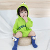 Baby Casual Long Sleeve Triangle Romper Cute Big Eyes Loose Romper (Color:Green Size:59cm)
