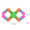 10 PCS Bicycle Chain Track DIY Toys Bone Stenosis 4 Angle Variety Fingertip Spinner, Random Color Delivery(Four-section Type)