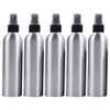 5 PCS Refillable Glass Fine Mist Atomizers Aluminum Bottle, 250ml(Black)