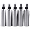 5 PCS Refillable Glass Fine Mist Atomizers Aluminum Bottle, 250ml(Black)