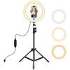 PULUZ 10.2 inch 26cm LED Ring Light  + 1.1m Tripod Mount Vlogging Video Light  Live Broadcast Kits